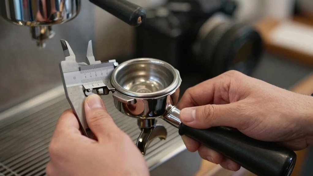accurate portafilter diameter measurement
