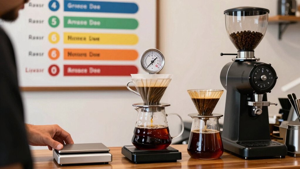 adjust grind temp extraction per roast
