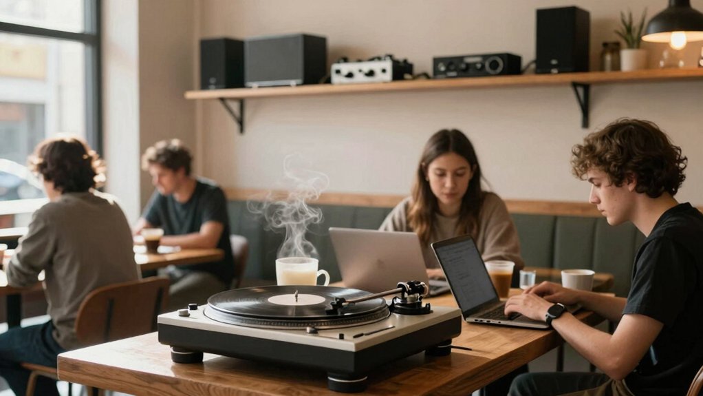 ambient music shapes caf atmosphere subtly