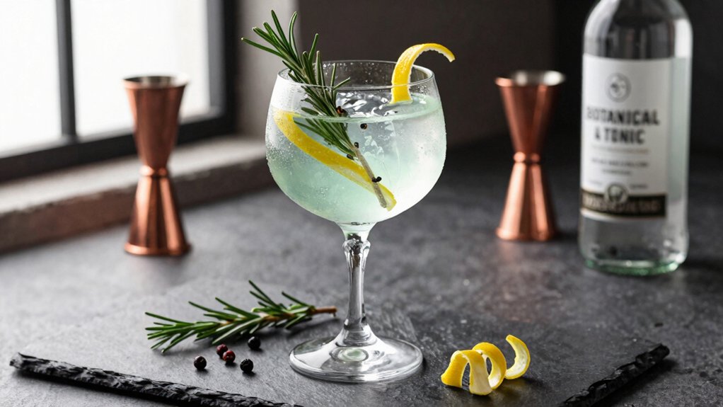 botanical gin rosemary syrup tonic