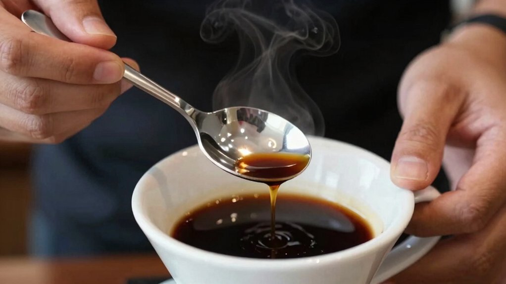break crust at peak cupping aromas