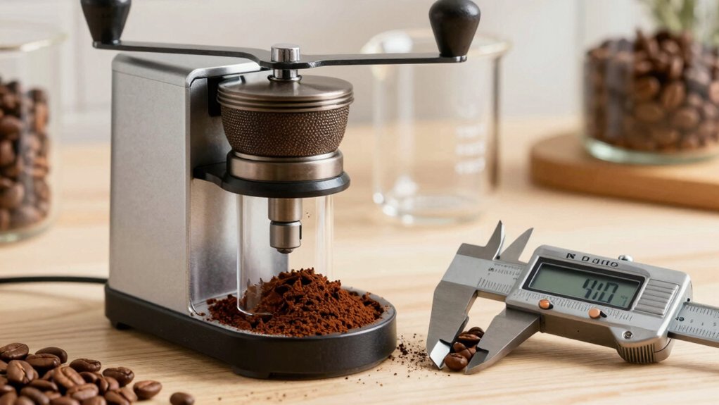 calibration guided grinder particle profiling