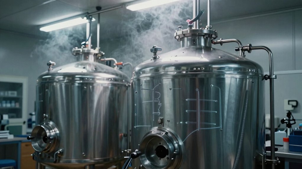 closed top tank minimizes oxygen ingress