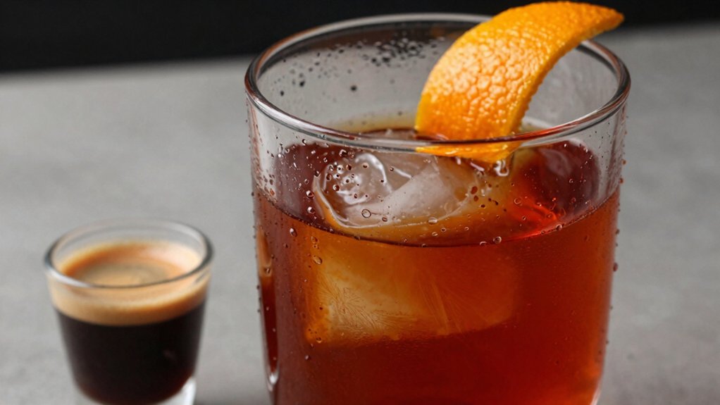 coffee forward negroni with amaro balance
