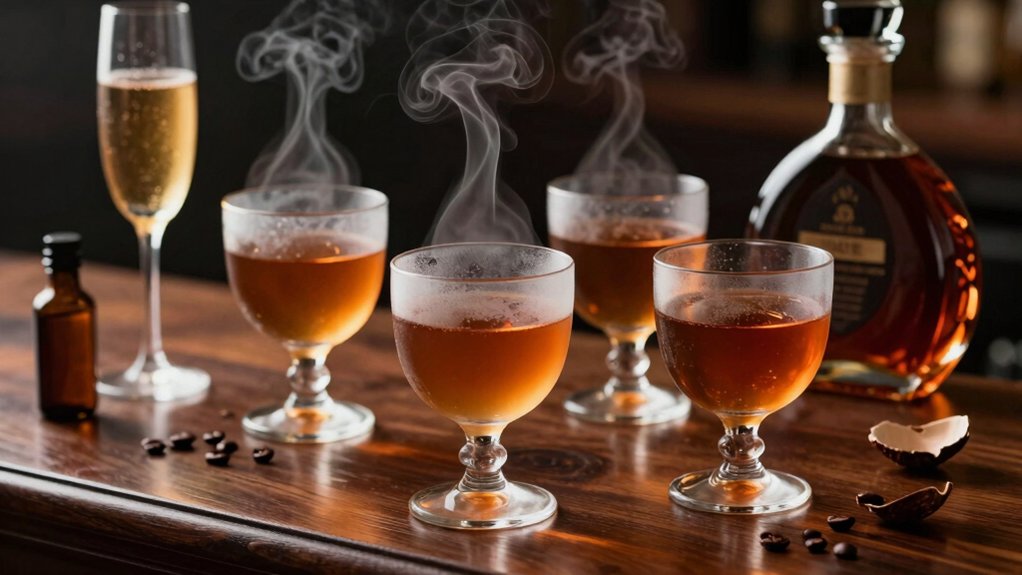 cognac champagne coffee bitters steps