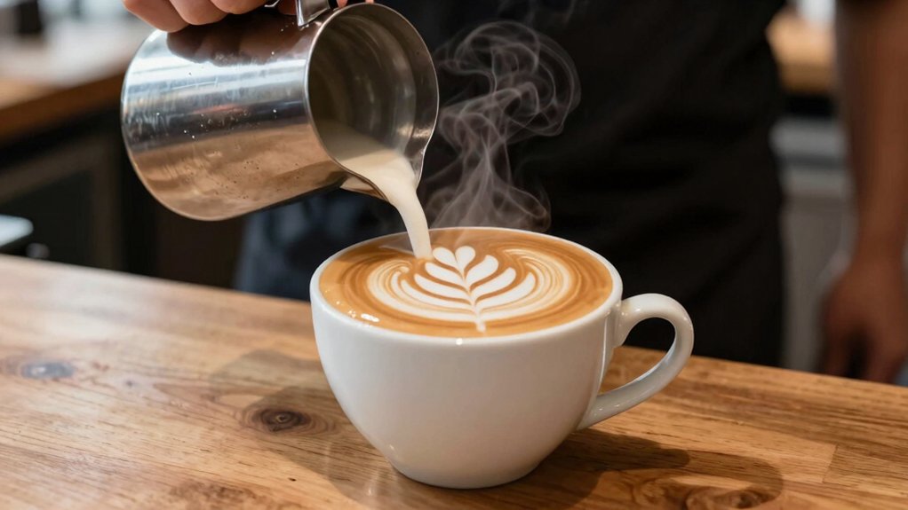 consistent crema at steady height