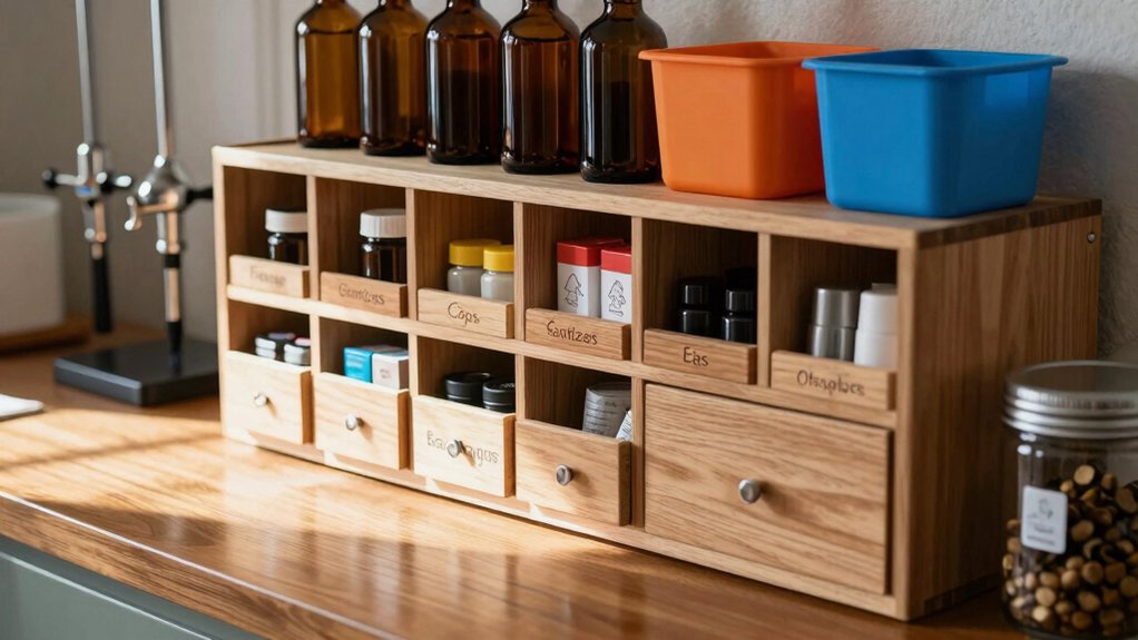custom compartments for brewing supplies
