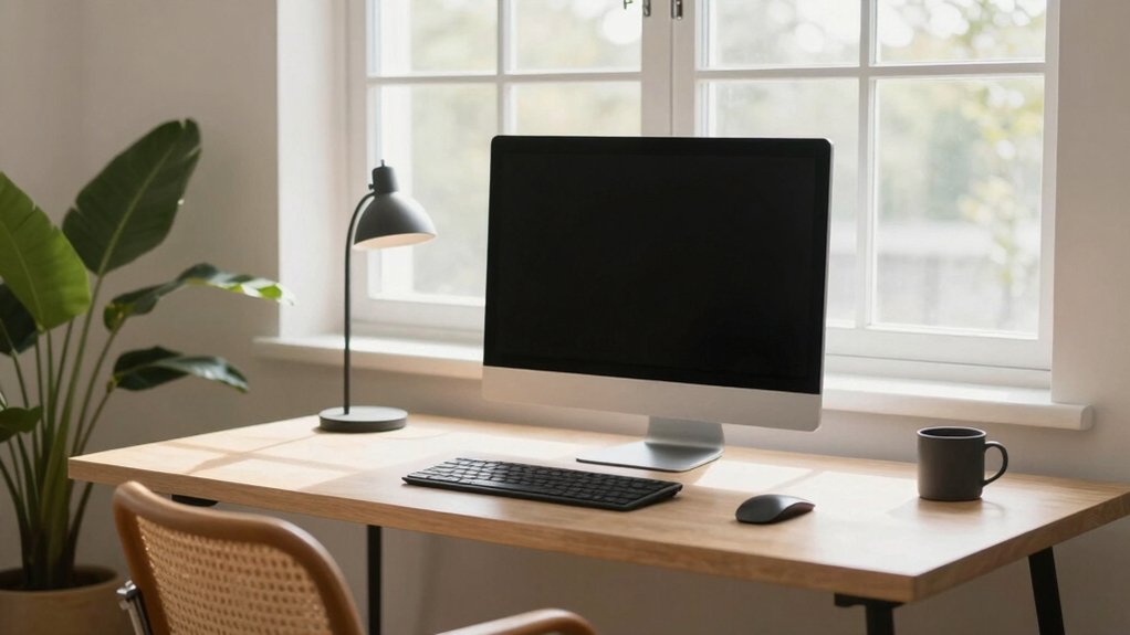 desk near window for daylight glare control