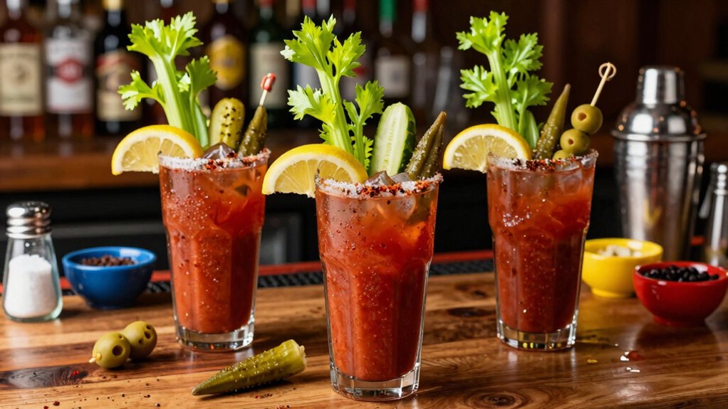 diy bloody mary garnish station