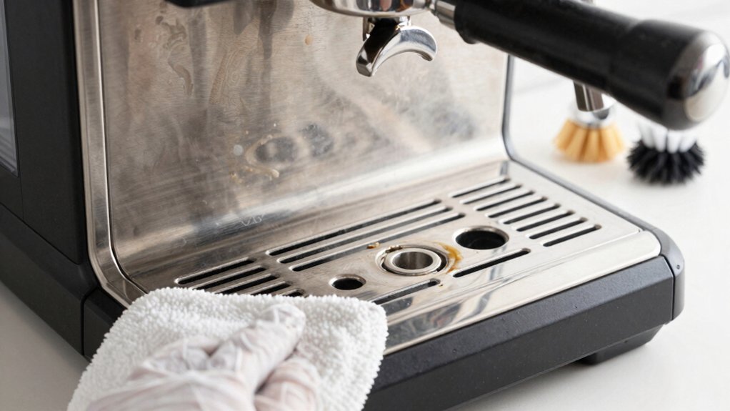 drip tray odors stains fast filling