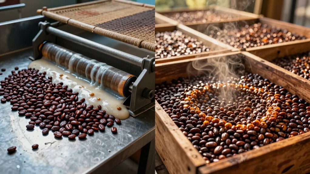drying demucilaged vs fermented beans