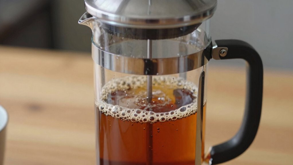 early stir ensures uniform extraction consistency