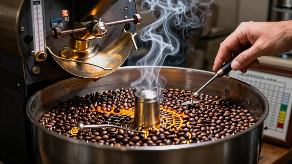 extend development for smoky caramel finish