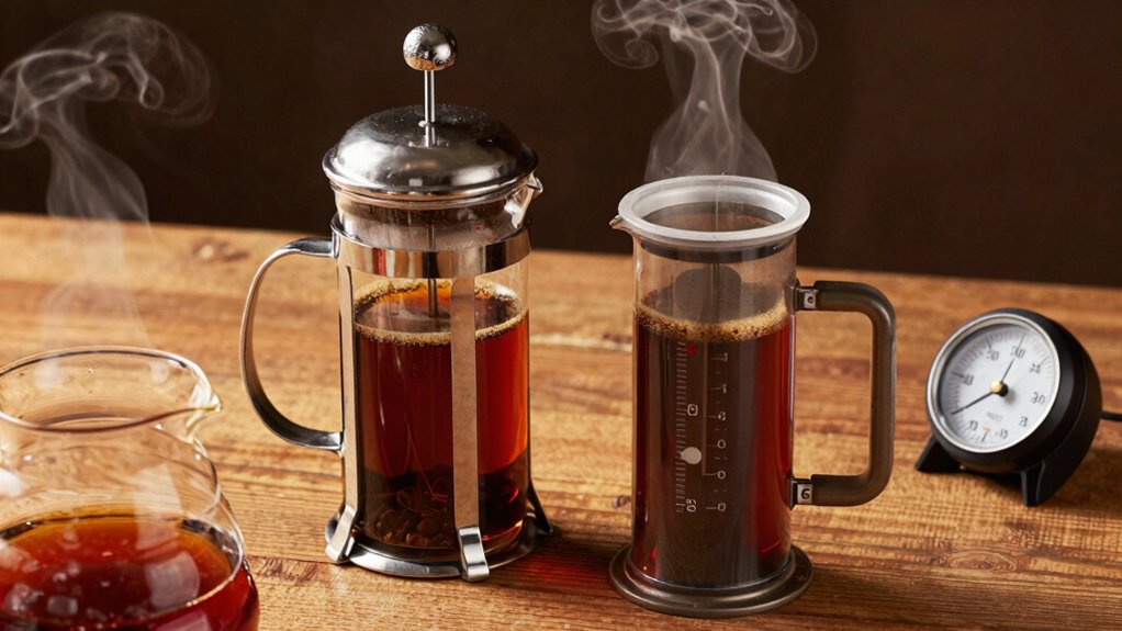 extraction controlled by brew time temp and filtration