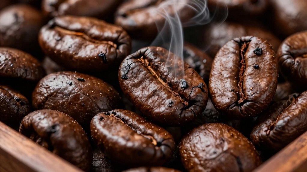 flat papery burnt roast defects
