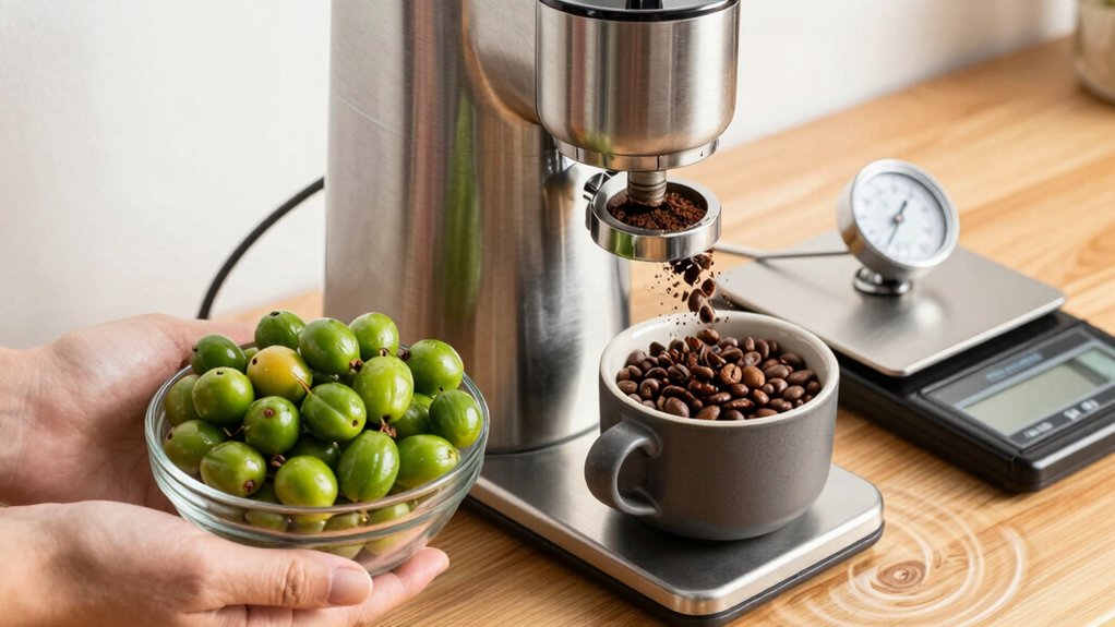 fresh beans grind before brewing