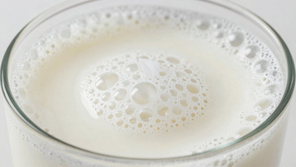 fresh milk right fat cold stable foam
