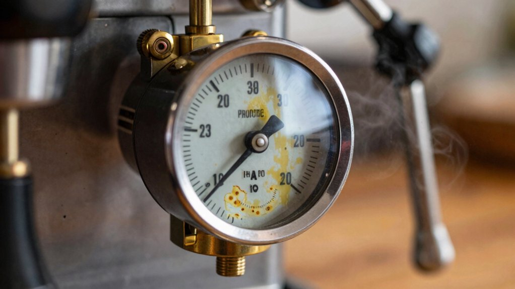 gauge shows faulty pressure readings