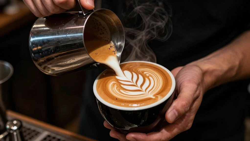gentle forward pour preserves crema