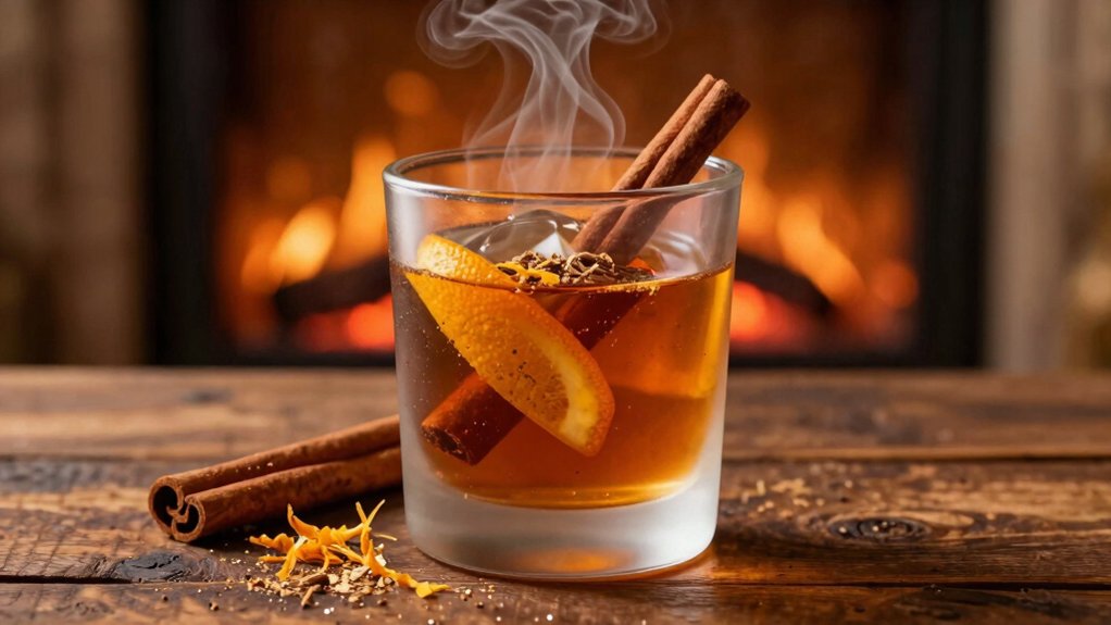 ginger spiced bourbon hot toddy