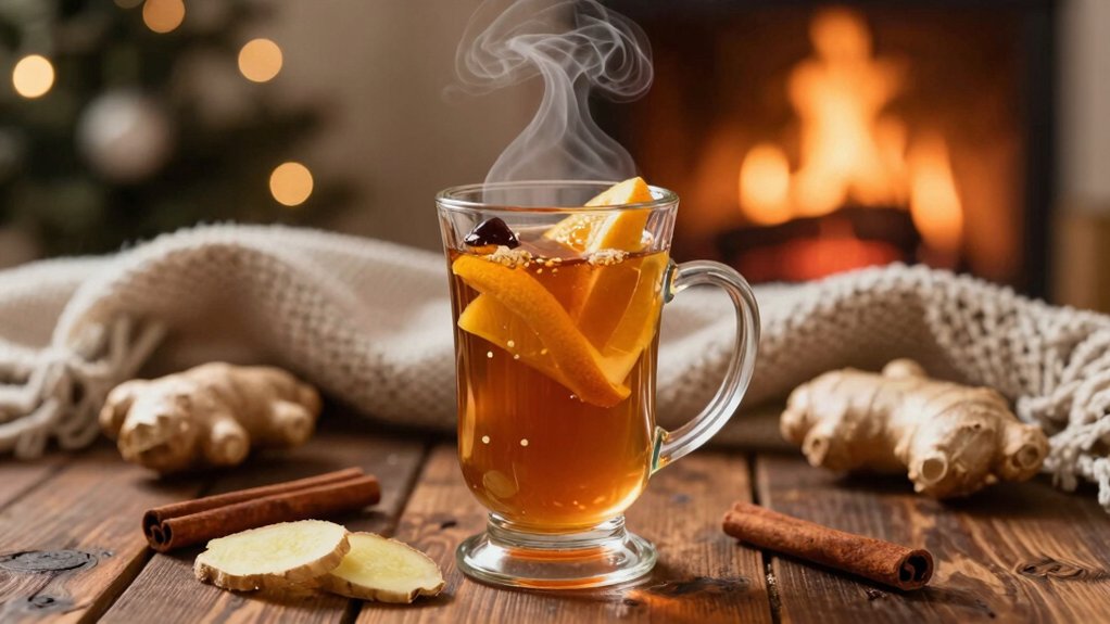 ginger spiced hot whiskey