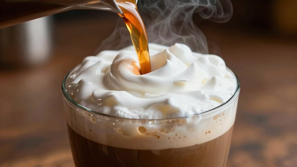 light airy float on coffee