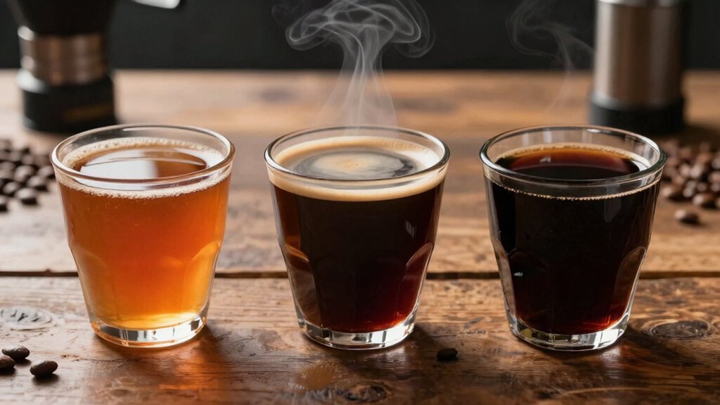 light medium dark roast characteristics summarized