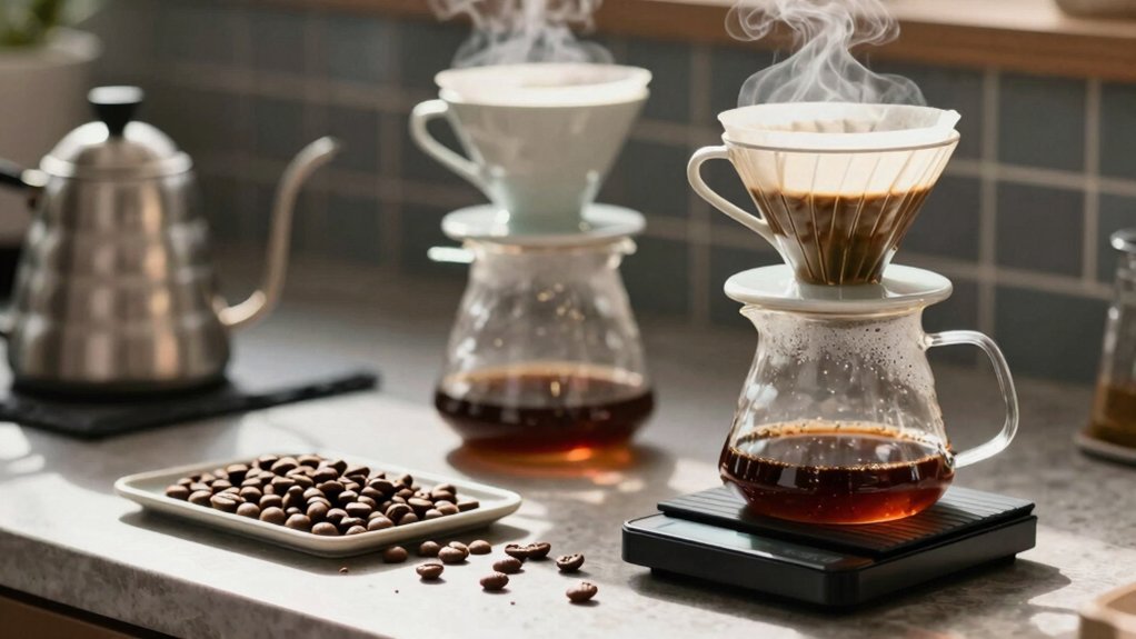 light roast pour over precise grind temp bloom