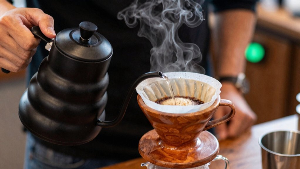 lower temp shorter brew time balances bitterness