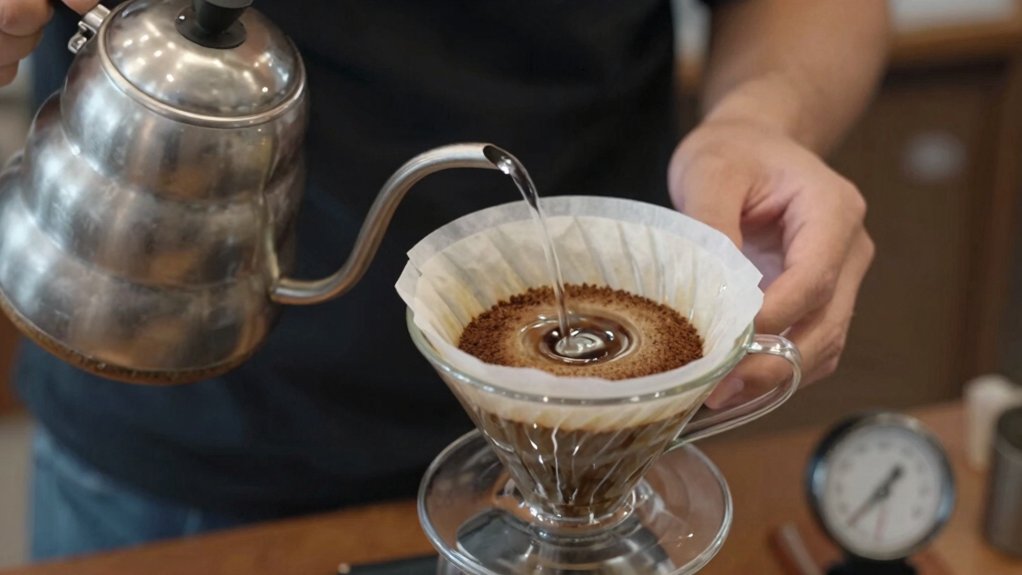 medium coarse grind 200 f pour over