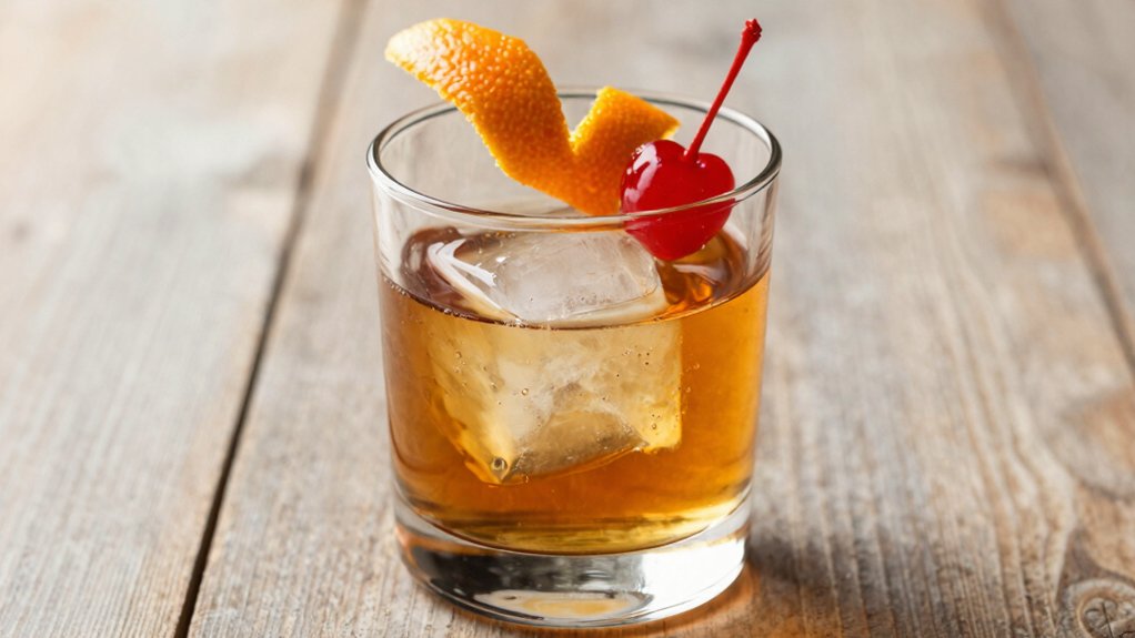 muddled sugar bourbon orange twist