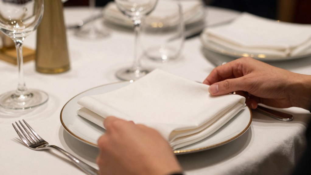napkin signal ends meal gracefully