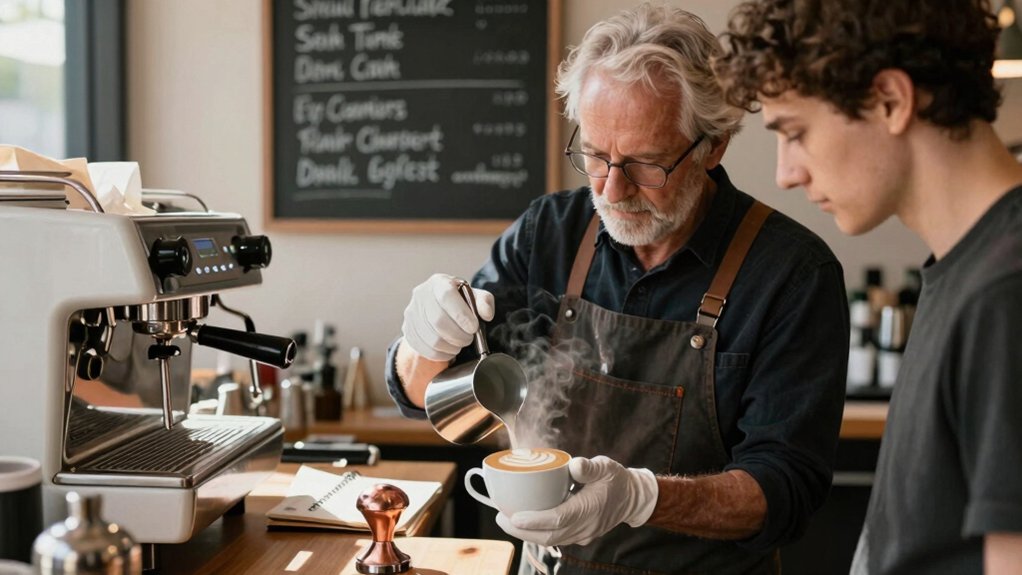 on the spot barista mentorship feedback