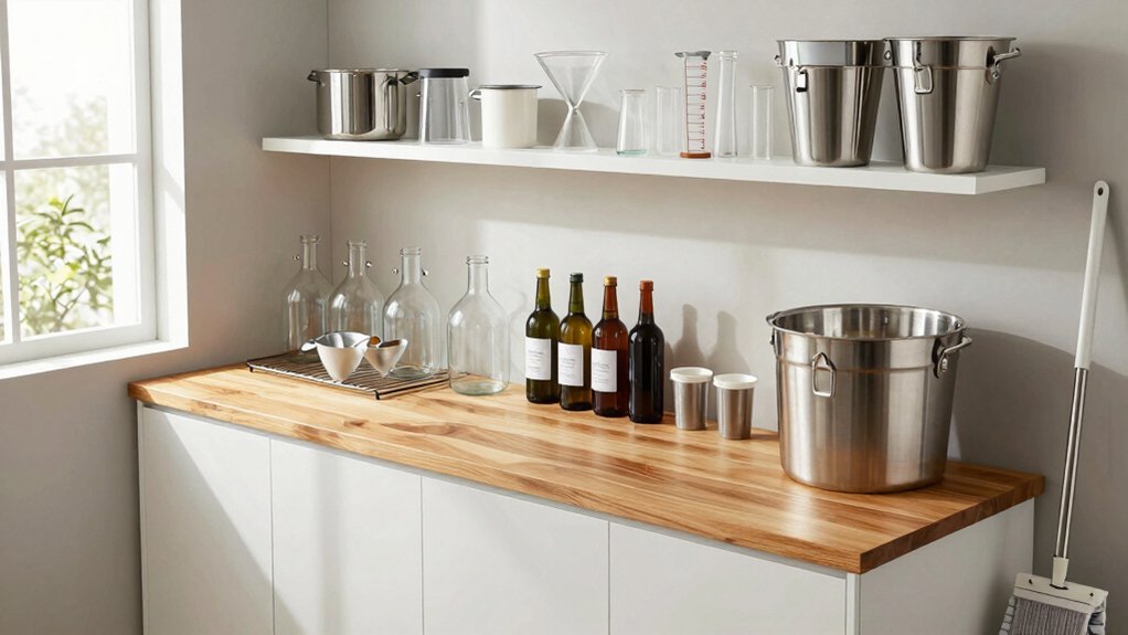 pegboard organization for brewing tools