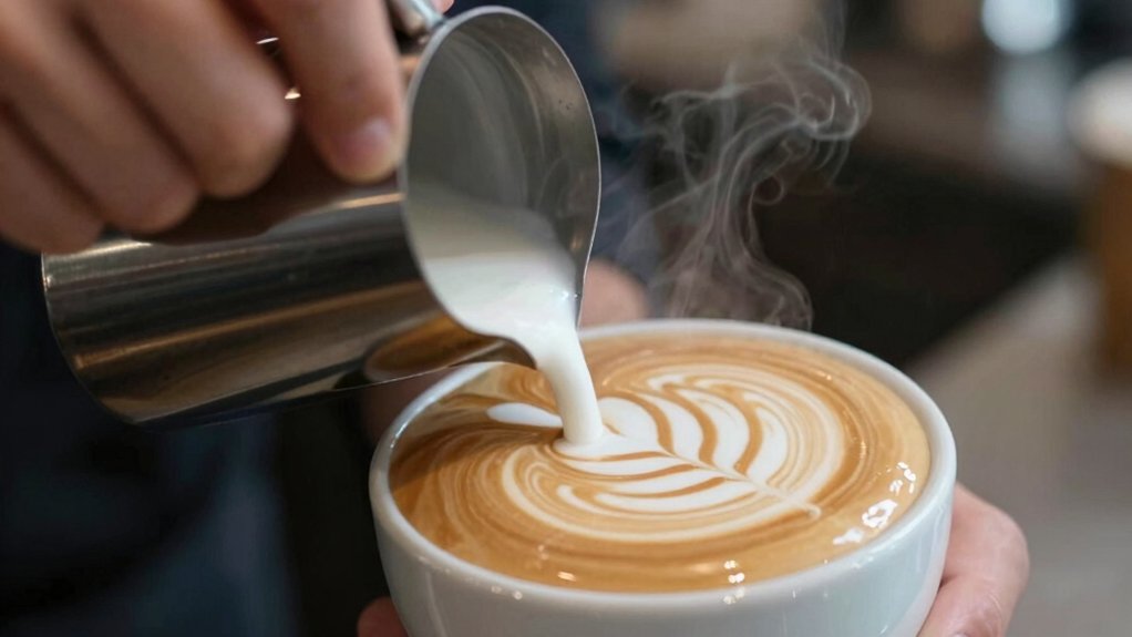 pour height ensures latte art clarity
