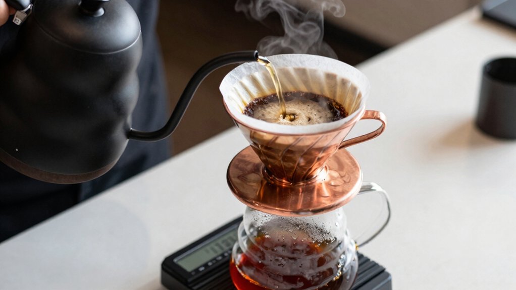 pour over ratio temp time