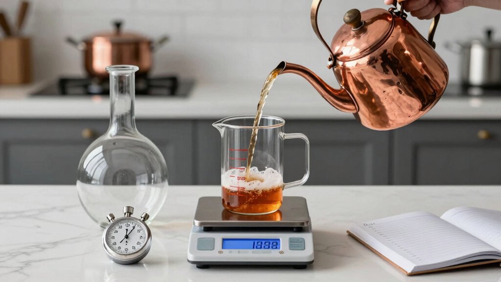 precise brewing with scales