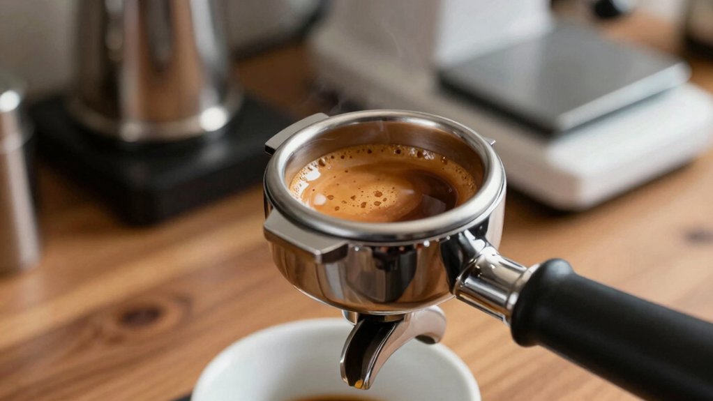 precise grind dose tamp temperature