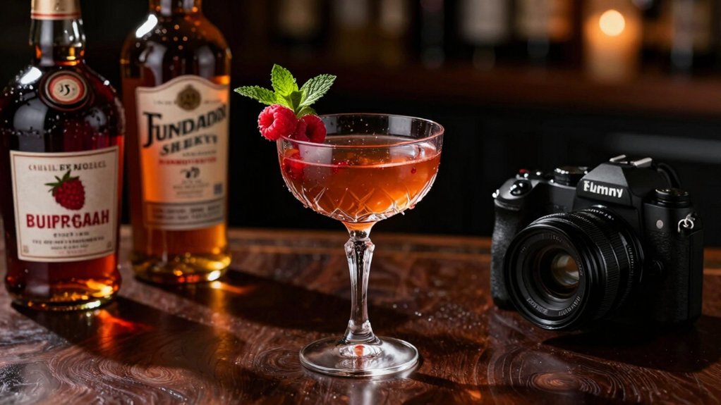 raspberry brandy smash with fundador sherry cask