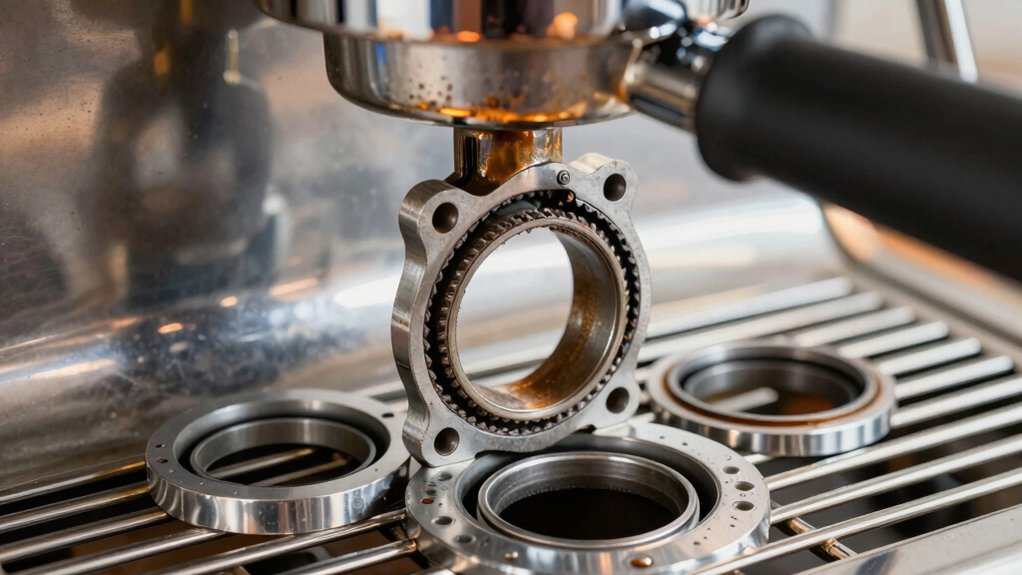 replace worn espresso group gasket steps