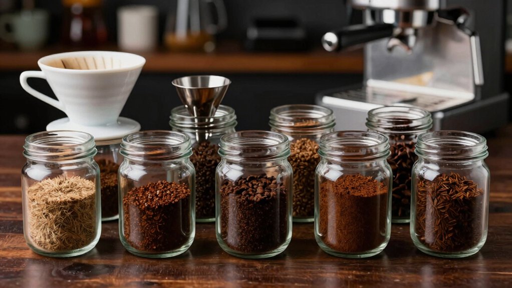 seven grind sizes matched brewing methods