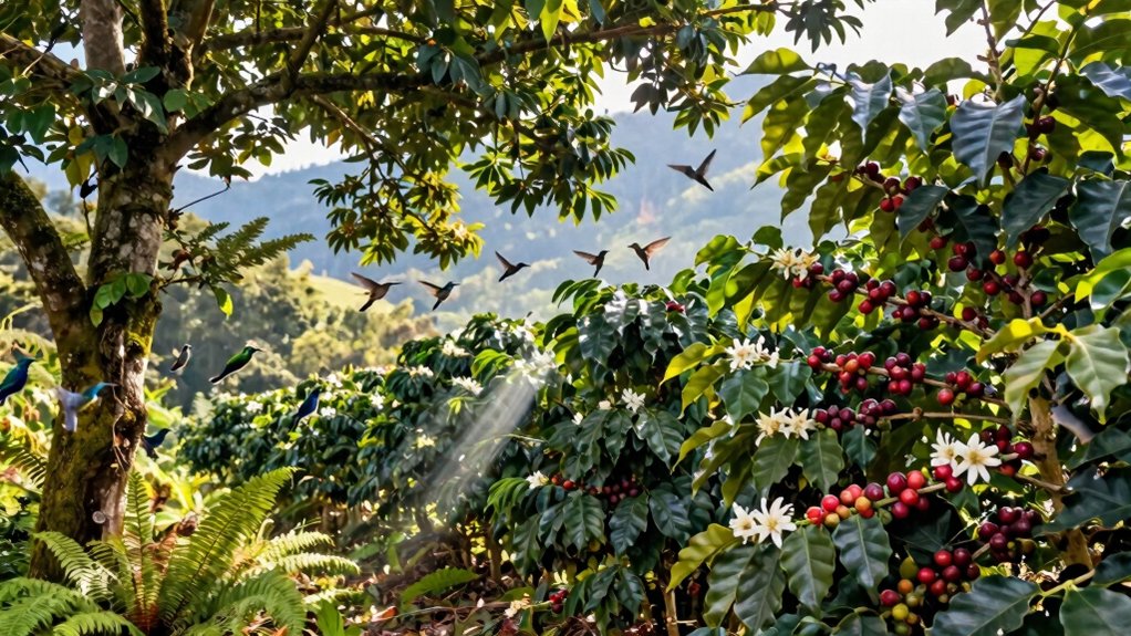 shade coffee boosts biodiversity with canopy