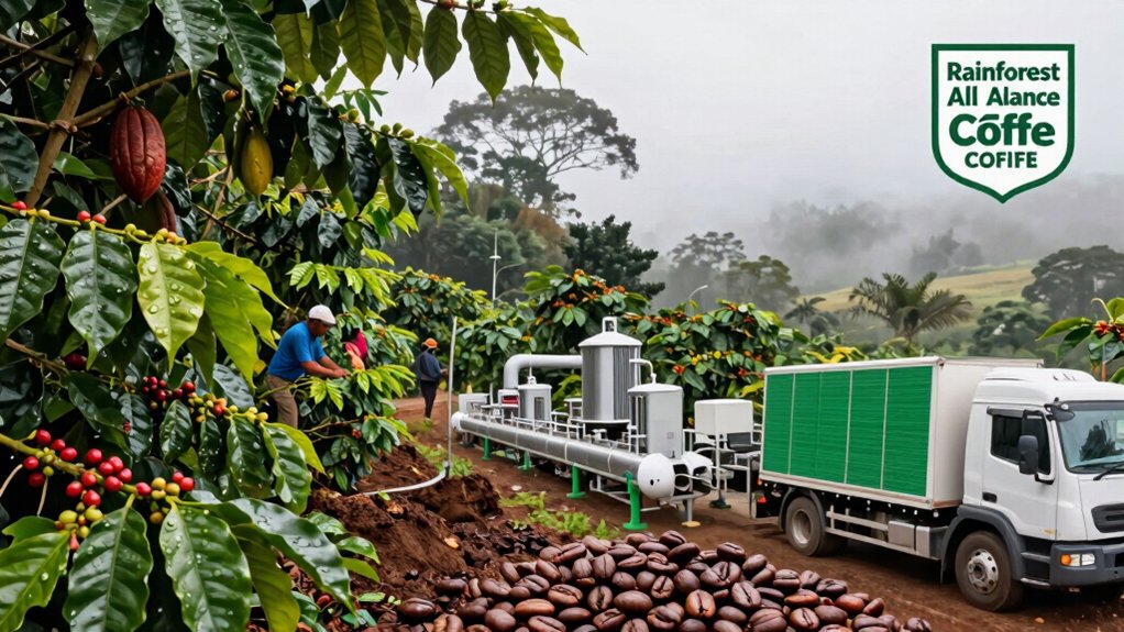 shade grown lower emission coffee system