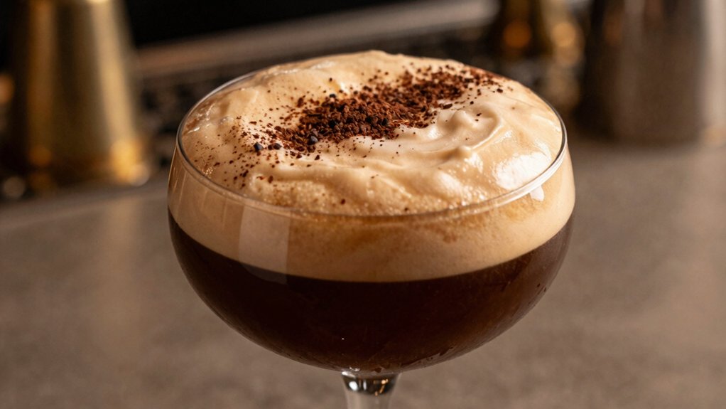 shaken silky espresso foam