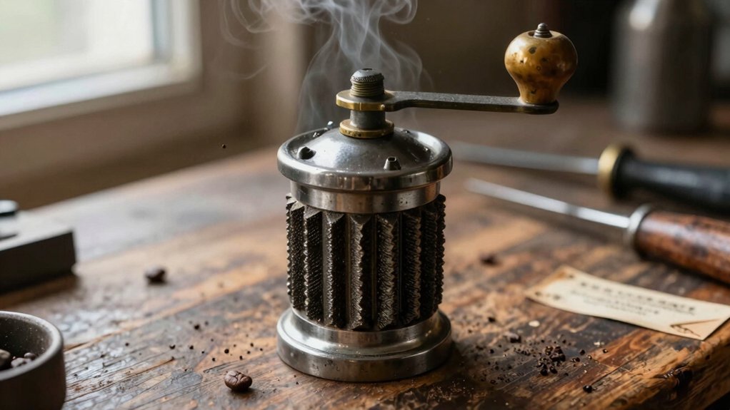 sharp burrs boost antique grinder performance