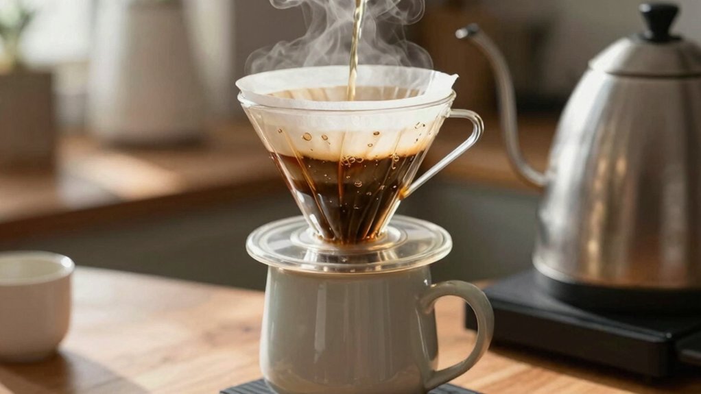 slow pour over enhances flavor extraction