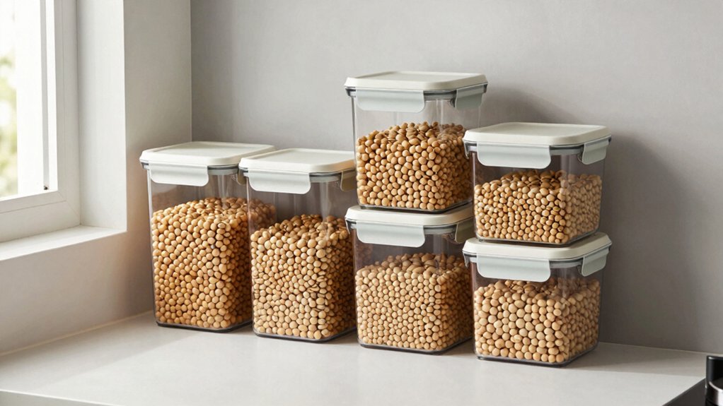 space saving airtight bean storage system