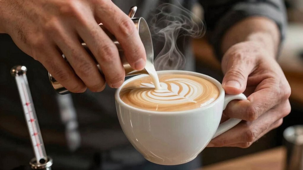 steady pour controlled latte art