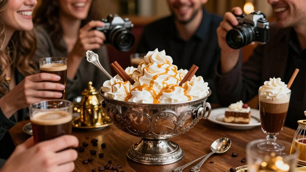 strong coffee punch with vanilla cream swirl