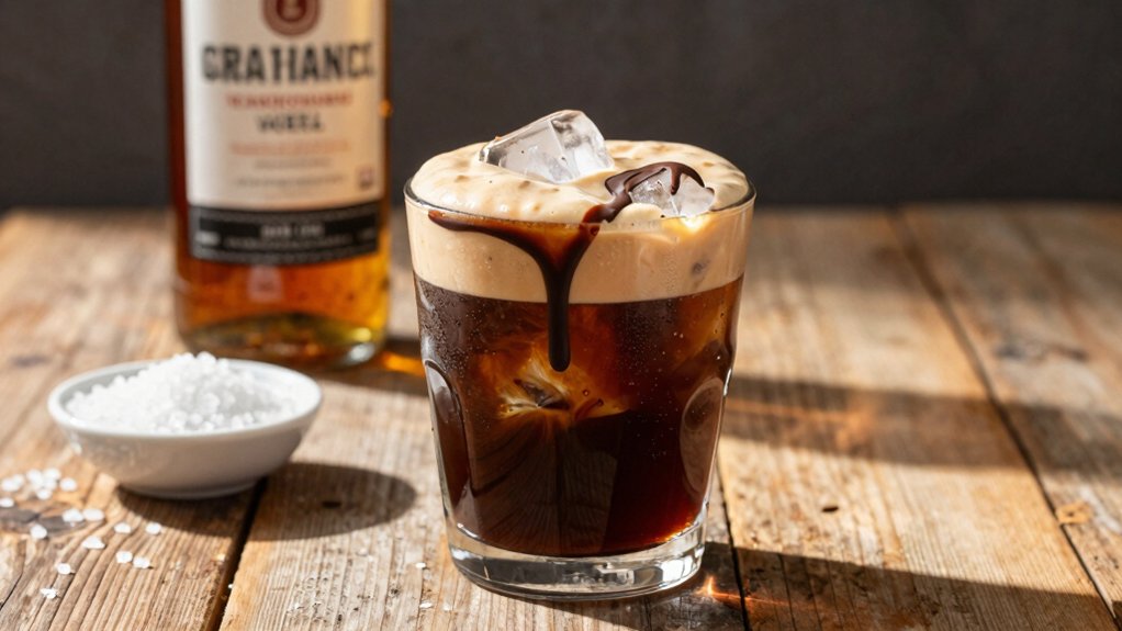 strong cold brew boozy iced coffee layers
